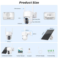 Cámara Solar Inalámbrica 4MP Exterior Con Detección De Humanos Y Zoom Digital 4X Panel Solar Y Batería ICSEE Para Seguridad Doméstica WIFI - details 1