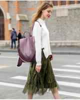Mochila para mujer, nueva, estilo coreano, moderna, versátil, multifuncional, sencilla, antirrobo, para viajes, de cuero suave - details 0