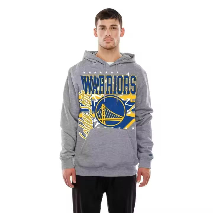SUDADERA NEW ERA GRIS GOLDEN STATE WARRIORS SPT CLASSIC HOODIE - 1