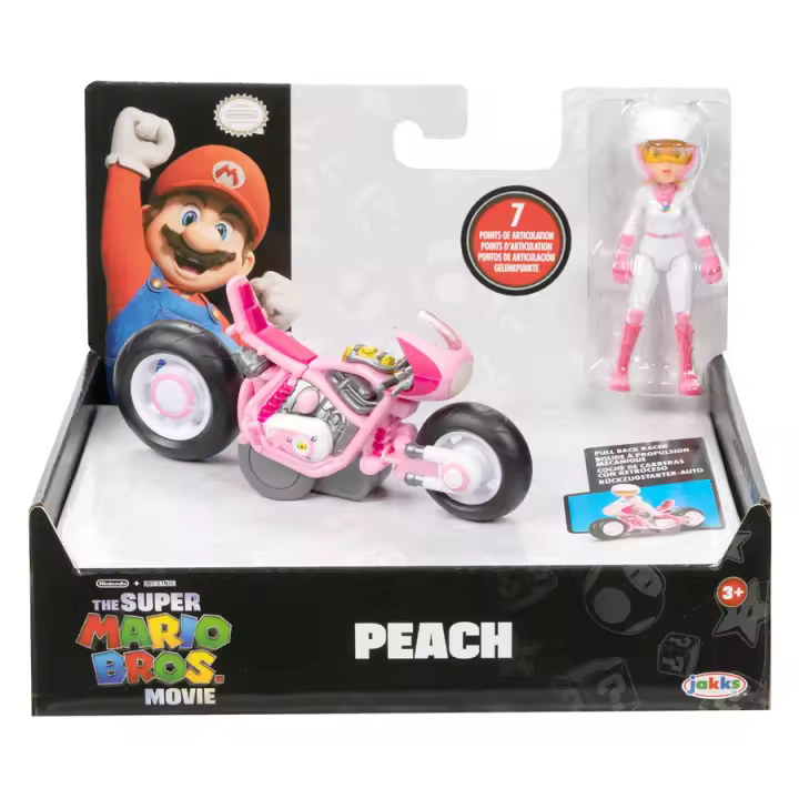 Figura Peach Kart La Pelicula Mario Kart 7cm. Figura coleccionable con acabados detallados. Perfecta para fans y coleccionistas de ediciones especiales. - 1