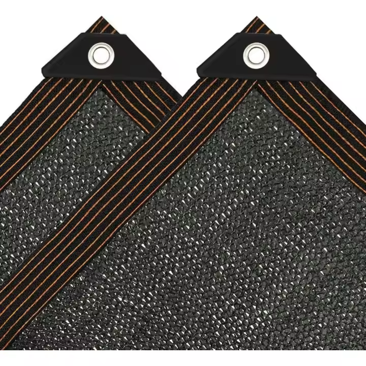 Toldo 2 x 1 m con Ojales 90% protección Solar, Rectangular, Negro, toldo de Tela para jardín, terraza, protección contra los Rayos UV para Plantas, terraza, protección contra los Rayos UV - 1