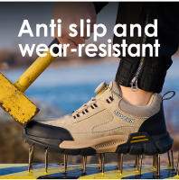 Zapatos De Seguridad Para Hombre Con Punta De Acero Antipinchazos Antideslizantes Y Antiprensión Suela De Goma Moda Trabajo Industrial - details 5