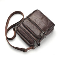 Bolso Bandolera Hombre De Cuero Genuino Nueva Vertical Multifuncional Bolso De Hombro Estilo Casual Viaje Mensajero - details 4