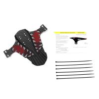Defensas De Bicicleta Frontales Y Traseras Mudguard Accesorios De Ciclismo Guardia De Barro Portátil Con Patrón Impreso Fijación Sencilla Piezas De Bicicleta De Plástico PP5 Fibra De Carbono - details 4