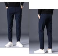 Pantalones Casuales Para Hombre Primavera Verano Delgados Y Elásticos Alta Calidad Pantalones Jogger Rectos Negros Grises Azules Marcas Coreanas - details 12