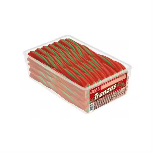 TRENZAS REGALIZ CEREZA Y SANDIA FIESTA 60 UNDS - 1