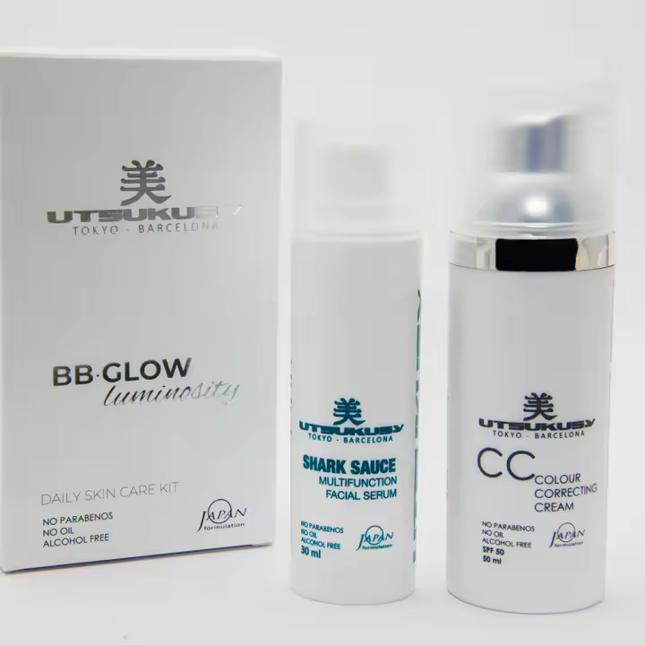 Utsukusy - BB Glow luminosity tono claro - CC cream + Serum Shark Sauce - 1