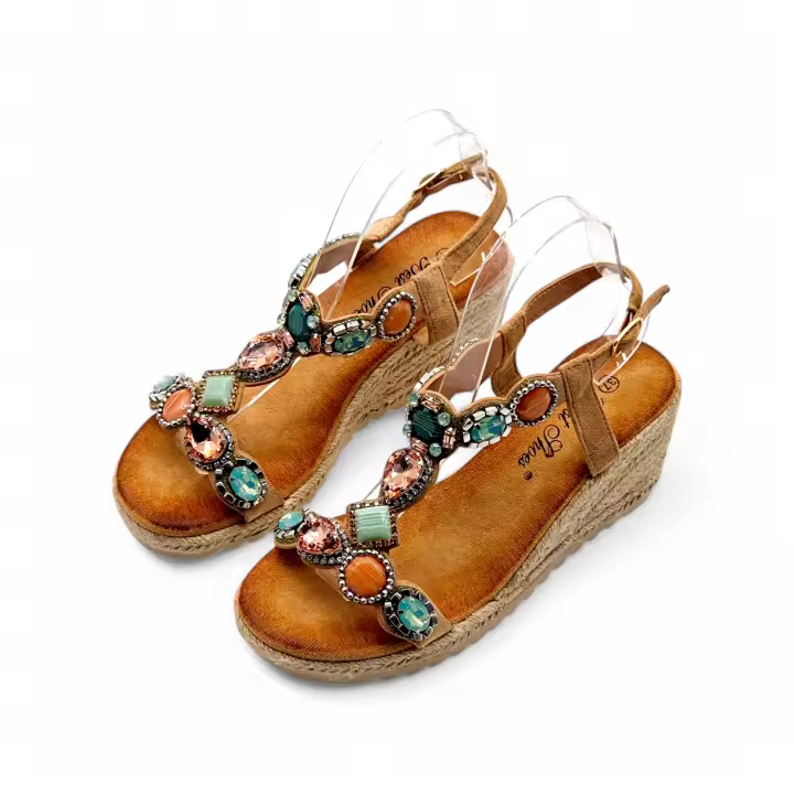 Calzados soraia, sandalais de cuña de yute para mujer, comodas y elengates, ✅ Entrega 24/72h a España (península). Bohemian Bohemio Hebilla Bohemian Elegant Fashionable Bohemian - 1
