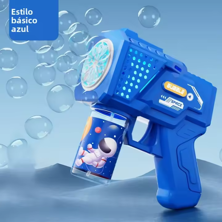 Máquina De Burbujas Eléctrica Automática Para Niños Con 10 Agujeros Sin Batería Ni Agua De Burbujas Juego Al Aire Libre Para Jardín De Infancia - 1