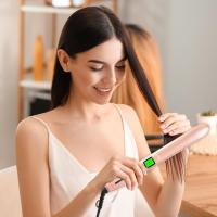 Plancha Pelo 2en1 Rizadora/Alisadora Profesional: Revestimiento Cerámico + Pantalla LED Digital + Calentamiento UltraRápido (Temperatura Ajustable, Seguridad Inteligente) - details 1