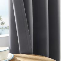 Cortina De Negocios 1Pc Color Sólido Negro Bloqueo De Luz Para Dormitorio Cocina Sala De Estar Decoración De Habitaciones - details 15