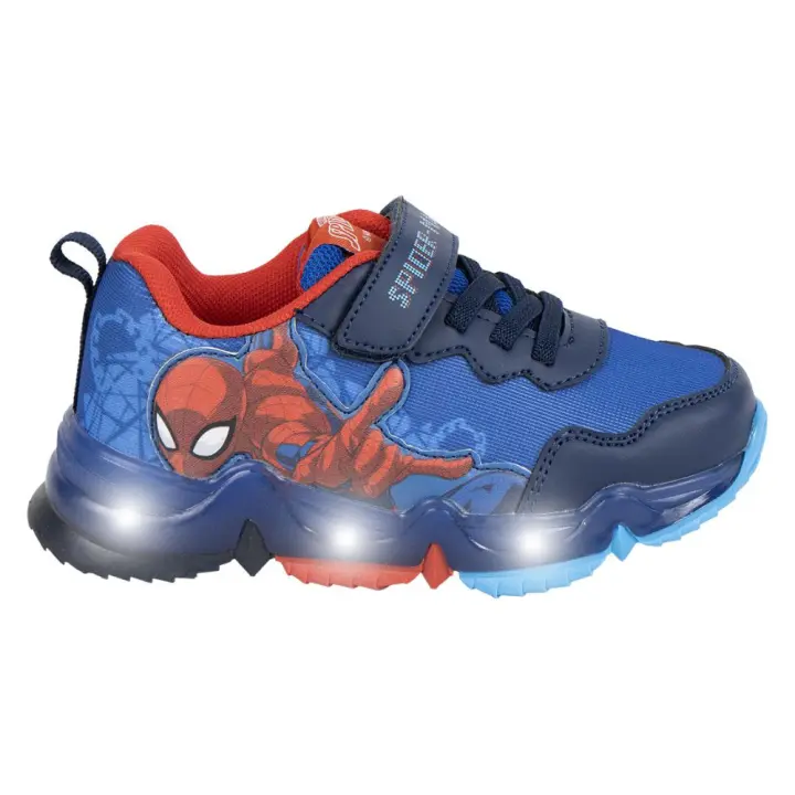 Zapatillas Deportivas Suela TPR con Luces Spiderman Azules 80468 - 1
