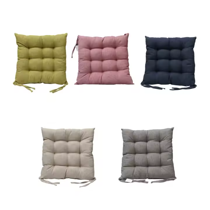 Cojín de asiento de lino Verano Color sólido Antideslizante Que no se decolora Oficina en el hogar Antideslizante Que no se decolora Sillón de oficina en casa Silla de computadora Sofá Cojín para sofá Accesorios Verde - 1