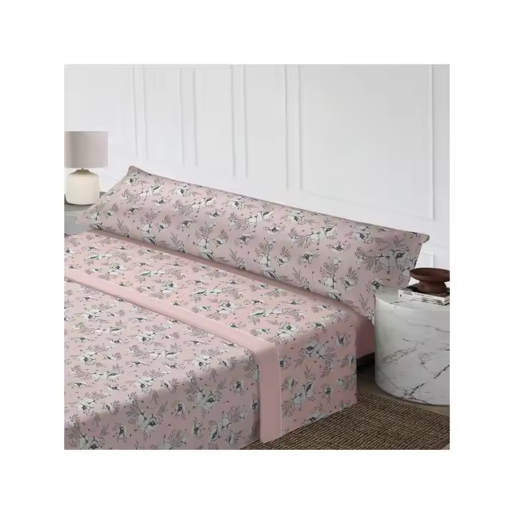 BLOOM STORE - Juego de Sábanas Verano Poliéster Suave y Fresca – Sábanas Cama 90/105/135/150/180 cm, Estampado Floral, Ropa de Cama Transpirable, Fácil de Lavar, Ideal para Dormitorio y Uso Diario - 1
