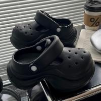Zapatos de Suela Gruesa con Guantes que realzan la altura para Mujer en verano, zapatillas de Playa antideslizantes con Baotou, sandalias de Eva Modernos y versátiles. - details 1