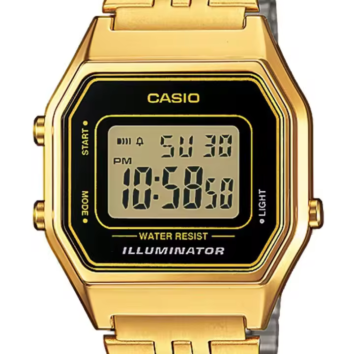 Reloj Casio Digital Mujer Dorado LA680WEGA-1ER water resist - luz led - 1