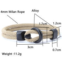Pulsera De Cuerda De Moda Para Hombre Doble Capa Accesorios De Camping Al Aire Libre Paracord Pulsera De Supervivencia Regalo Para Él - details 5