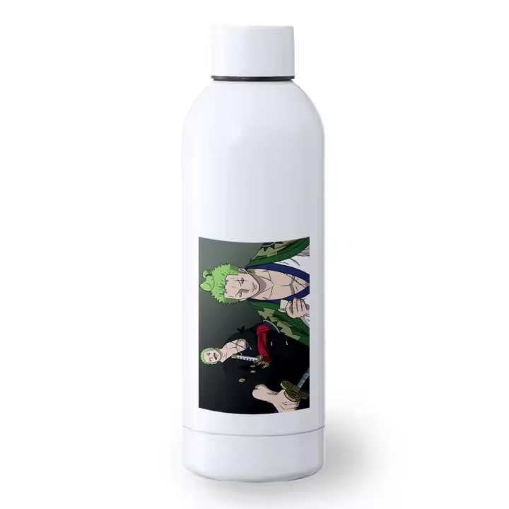 MERCHANDMANIA BIDON 500 ML ACERO INOXIDABLE zoro roronoa wano samurai kuina katana deporte deportivo botella senderismo - 1