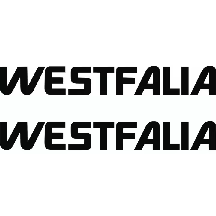Kit de 2 pegatinas Westfalia adhesivas de vinilo para camper caravana autocaravana - 1
