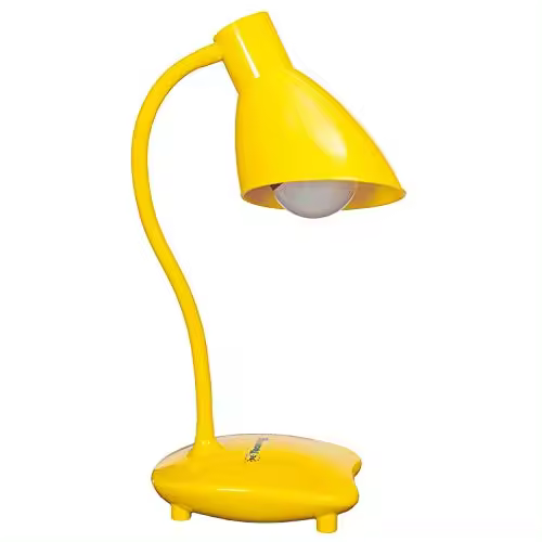 LAMPARA DE MESA DE LA MANGUERA EL MODELO BASE COLOR AMARILLA Solo se puede utilizar bombilla LED 5w. - 1