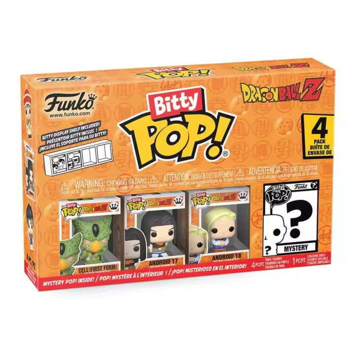 Funko Pop Bitty Dragon Ball Z Pack 4 mini Figuras con Celula - 1