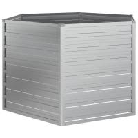vidaXL Arriate de acero galvanizado 129x77 cm Color Gris,  Verde,  Marrón y mas - details 0