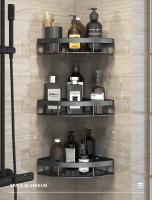 Estante De Almacenamiento Para Baño No Perforado Montaje En Pared Estante De Esquina Para Ducha Organizador De Shampoo Accesorios De Baño - details 9