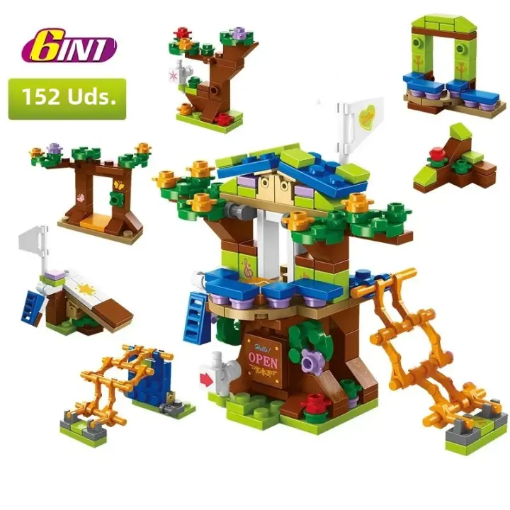 Bloques De Construcción Pequeños 152PCS 6 En 1 Para Niñas Juguete Educativo Para Crear Una Casa De Árbol Regalo Ideal Para Edad 6-12 Años - 1