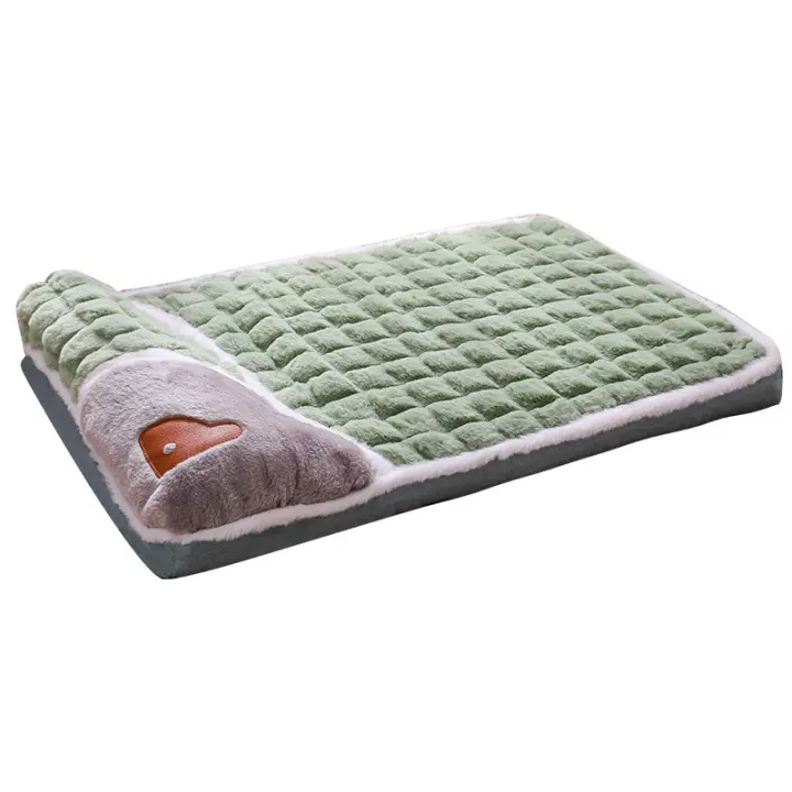 Cama para perros de tamaño mediano, lavable, impermeable, cálida, para gatos de interior, cama tipo percha, liquidación, bonito sofá para gatitos, cojín rectangular económico, cama para perros pequeños, alfombra mullida divertida para mascotas PBD008-50gr - 1