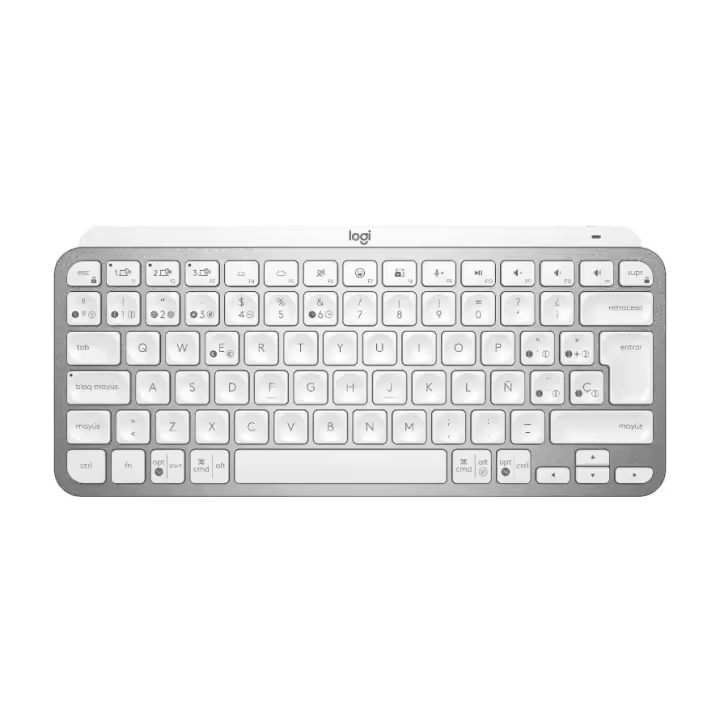 Teclado logitech mx keys gris palido wireless inalambrico qwerty español - 1