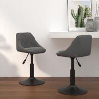 vidaXL Sillas de comedor giratorias 2 uds de terciopelo en color Gris claro/Rojo vino tinto/Azul y más | cómodas modernas ergonómicas para comedor cocina salón hogar - details 4