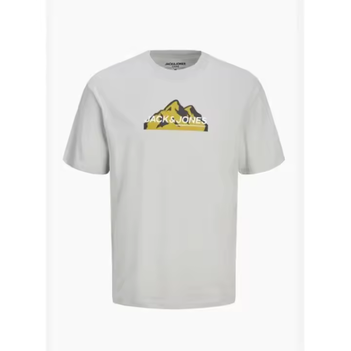 Camiseta JACK & JONES JCOMOUNTAIN LOGO TEE SS CREW NECK 12262220 Gris Gris - 1
