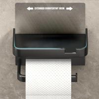 Soporte De Papel Toalla De Baño Montado En La Pared Antirrosa Plástico Grueso Almacenamiento Estante Para Cocina Y Baño - details 12
