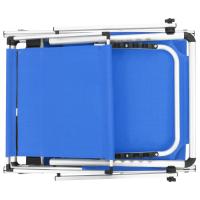 vidaXL Tumbonas plegables con techo 2 uds aluminio y textilene Sillas de Exterior Ideal para jardín, playa, piscina, terraza Tumbona Piscina Tumbonas Playa Tumbonas Jardín Exterior - details 4