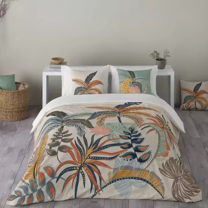 NATURALS - Funda Nórdica Estampada - 100% Algodón Extra Suave - Incluye Funda Edredón + 1 o 2 Fundas de Almohada - Fabricado en España - Modelos Florales - Cama 90/135/150/180 - 1