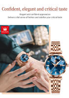 Reloj De Mujer OLEVS Elegante Y Moderno Con Forma De Rombo Resistente Al Agua De Cuarzo Con Correa De Acero Inoxidable Y Espejo Original Fecha - details 3