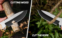 Cuchillo De Sobrevivencia De Acero Inoxidable Multiusos De Alta Dureza EDC Cuchillo Fijo Para Frutas Y Metalworking - details 2