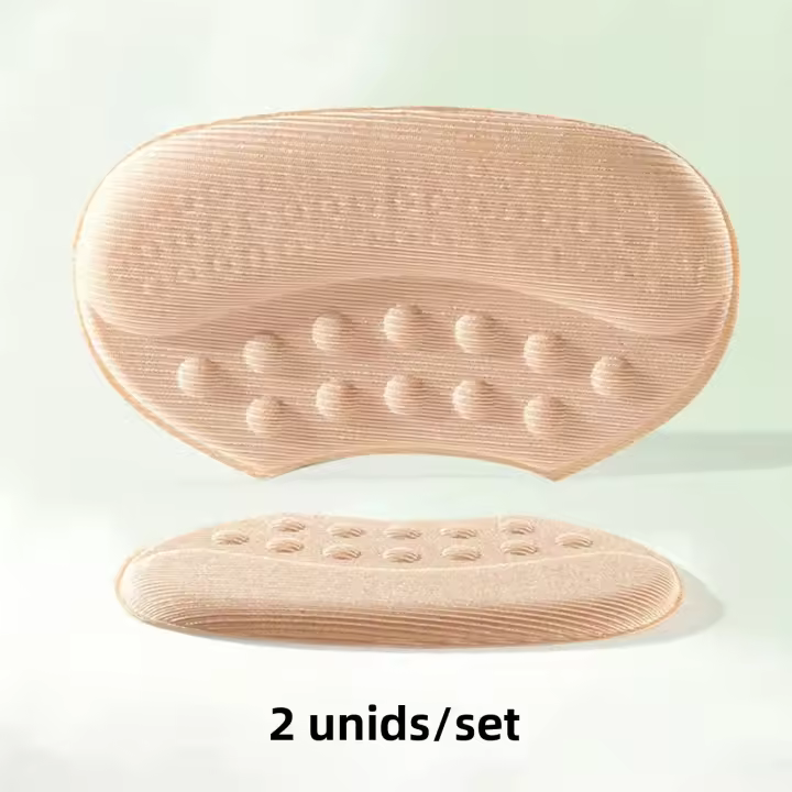 2pcs Almohadillas De Suela Para Talón Alivio Del Dolor Antiwear Protección Del Pie Adhesivo Inserto De Zapato De Esponja Poliéster - 1