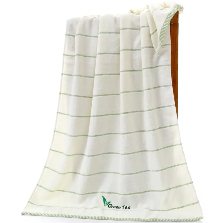 Toalla De Baño Pura Algodón Lavanda Bordada Absorbe Agua Pantalones De Rostro Y Manos Color Lavanda Y Blanco Tamaño Rectangular Para El Hogar - 1