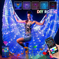 Alas LED RGB IC Con Control Remoto Inteligente Para Danza Del Vientre Traje De Mariposa Fluorescente Colorido Para Adultos Disfraz De Halloween - details 0