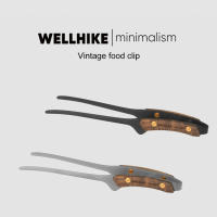 Pinzas De Barbacoa BBQ En Acero Inoxidable Antideslizantes Ligeras Para Camping Y Exterior Clip De Alimentos Con Mango De Nogal Negro Tamaño 24*6*3.5cm Peso 74g - details 5