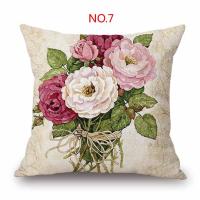 Funda De Cojín De Lino Y Algodón Con Estampado De Flores Nórdicas Bohemia Para Sofá Decoración De Hogar Textil De Algodón Y Lino - details 6