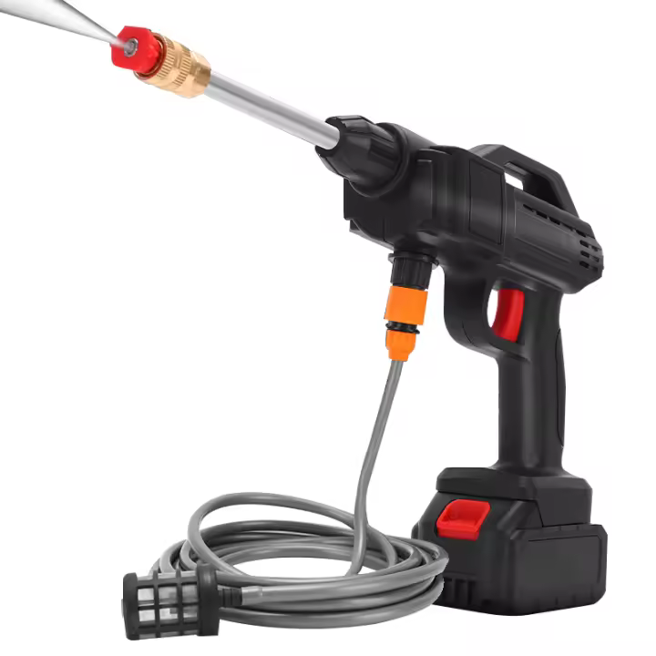 Hidrolavadora inalámbrica de alta presión, portátil, recargable, con batería de 24 V y 6000 mAh, manguera de 5 Hz, ideal para limpieza de coches, vallas, suelos y jardines. - 1