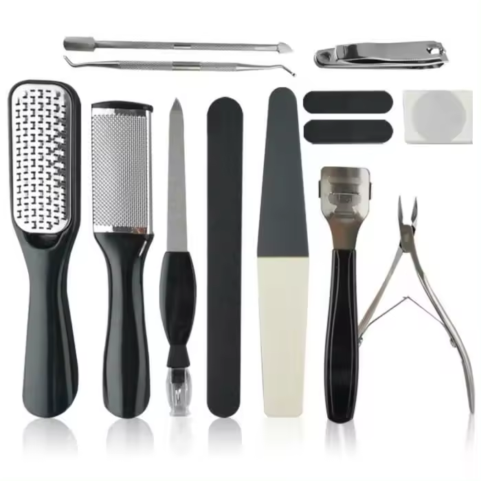 Kit de pedicura Profesional, Lima para pies, escofine para pies, herramientas de pedicura de Maple inoxidable, Kit para el cuido de los pies - 1