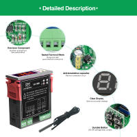 Controlador De Temperatura Digital LED STC1000 Con Sensor NTC Regulador Térmico De Relé Para Calentador Congelador Nevera Envasado Individualmente - details 4