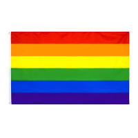 Bandera Arcoíris De Prides Progresiva 90X150cm Bandera De Amor Lesbianismo Igualdad En Lona Resistente Al Desvanecimiento Por Luz UV Con Cabezal Y Costuras Doble Tejido Para Pared Y Palo - details 5