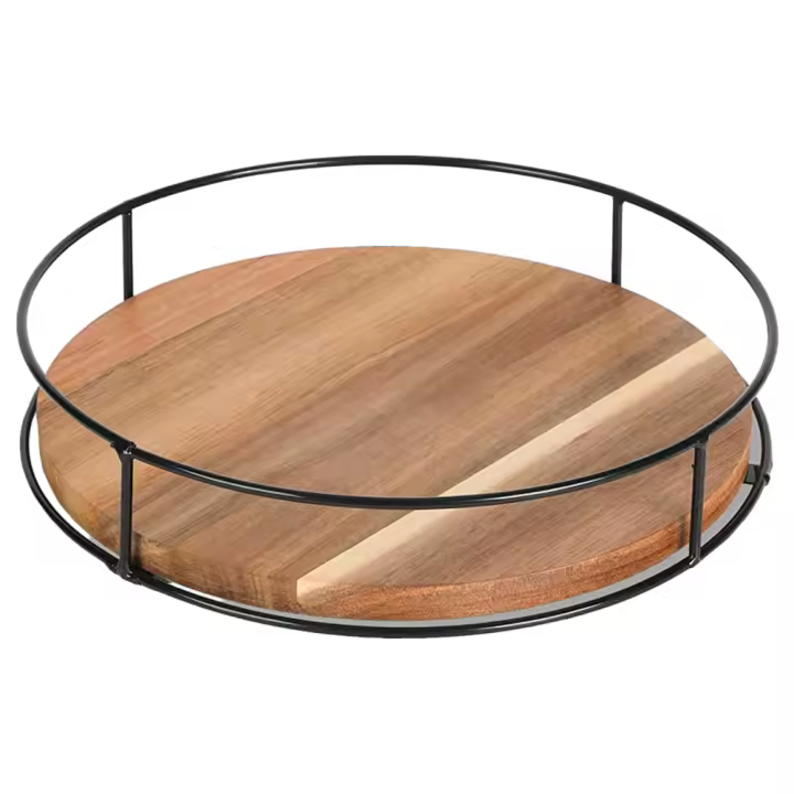 Organizador Giratorio De 360 Grados Para Cocina Y Pantry Ecológico De Madera Con Estante De Contado Versátil Para Almacenamiento De Sundries - 1