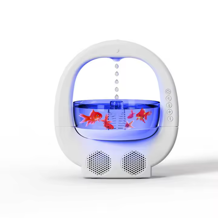 Humidificador antigravedad de 450 Ml con Luz Ambiental de 7 Colores, ultrasónico, dimusor de aromaterapia de vabor frío para dormitorio y escritorio. - 1