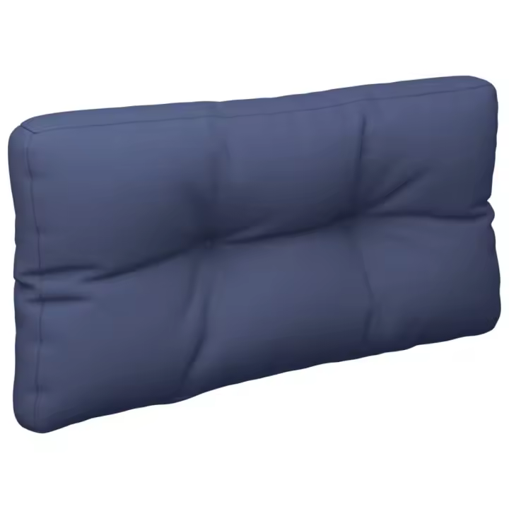 Sofá de palets de Tela Azul Marino 120x40x12 cm - 1