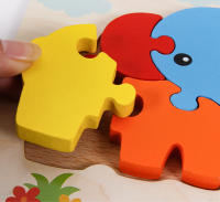 Rompecabezas De Madera Montessori Para Bebés Juego Educativo 3D Animal De Película Juguetes Para Niños De 1 a 3 Años Unisex - details 26